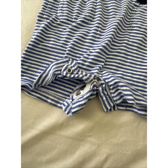 Ralph Lauren 24 Months Rompers Shortalls Blue Striped 2 Pieces Baby 2T - Picture 4 of 14